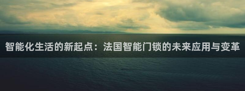 开丰娱乐平台登录：智能化生活的新起点：法国智能门锁的未来应用