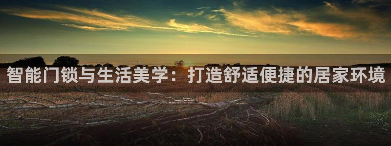开丰娱乐天：智能门锁与生活美学：打造舒适便捷的居家环境