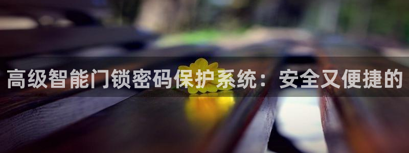 开丰娱乐平台官网登录：高级智能门锁密码保护系统：安全又便捷的
