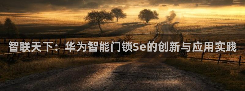 开丰娱乐违法吗：智联天下：华为智能门锁Se的创新与应用实践