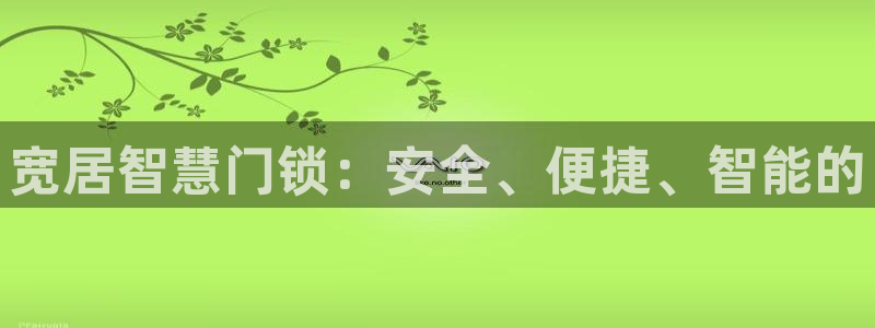 开丰娱乐注册登录：宽居智慧门锁：安全、便捷、智能的