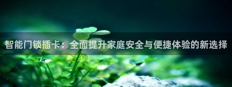开丰娱乐平台提现失败：智能门锁插卡：全面提升家庭安全与便捷体