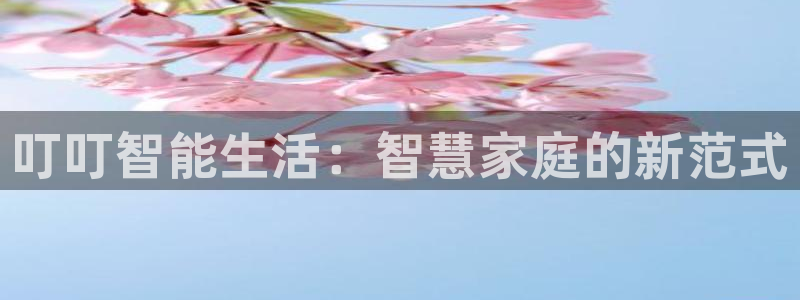 开丰娱乐万六七五一38：叮叮智能生活：智慧家庭的新范式