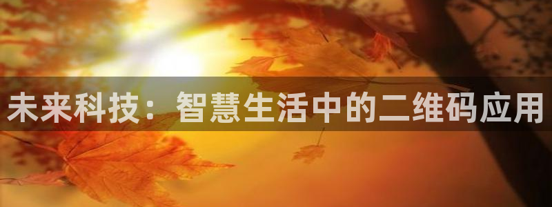 开丰娱乐线路：未来科技：智慧生活中的二维码应用