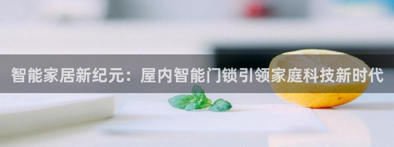 开丰娱乐平台地址电话：智能家居新纪元：屋内智能门锁引领家庭科