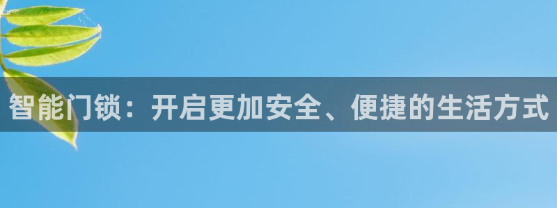 开丰娱乐注册资金多少：智能门锁：开启更加安全、便捷的生活方式